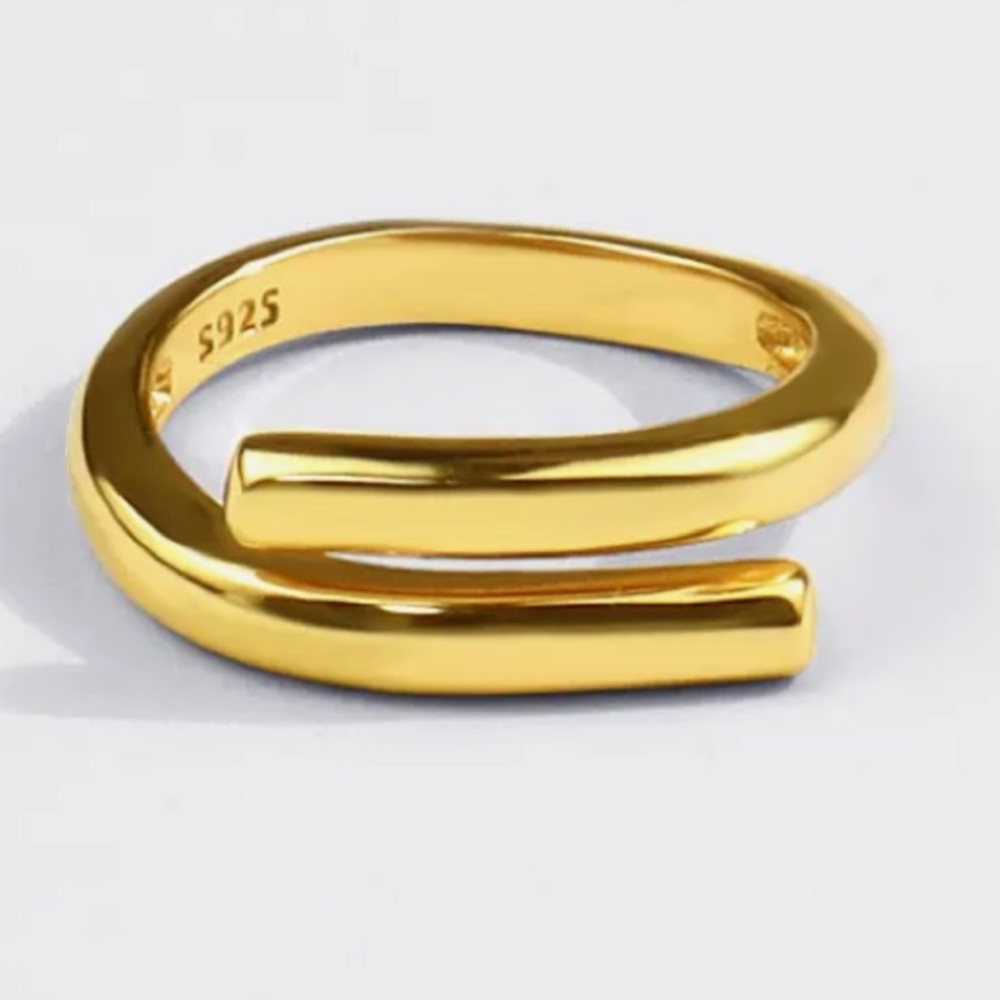 14k Gold Vermiel Handcrafted Ring 8-10 Adjustable